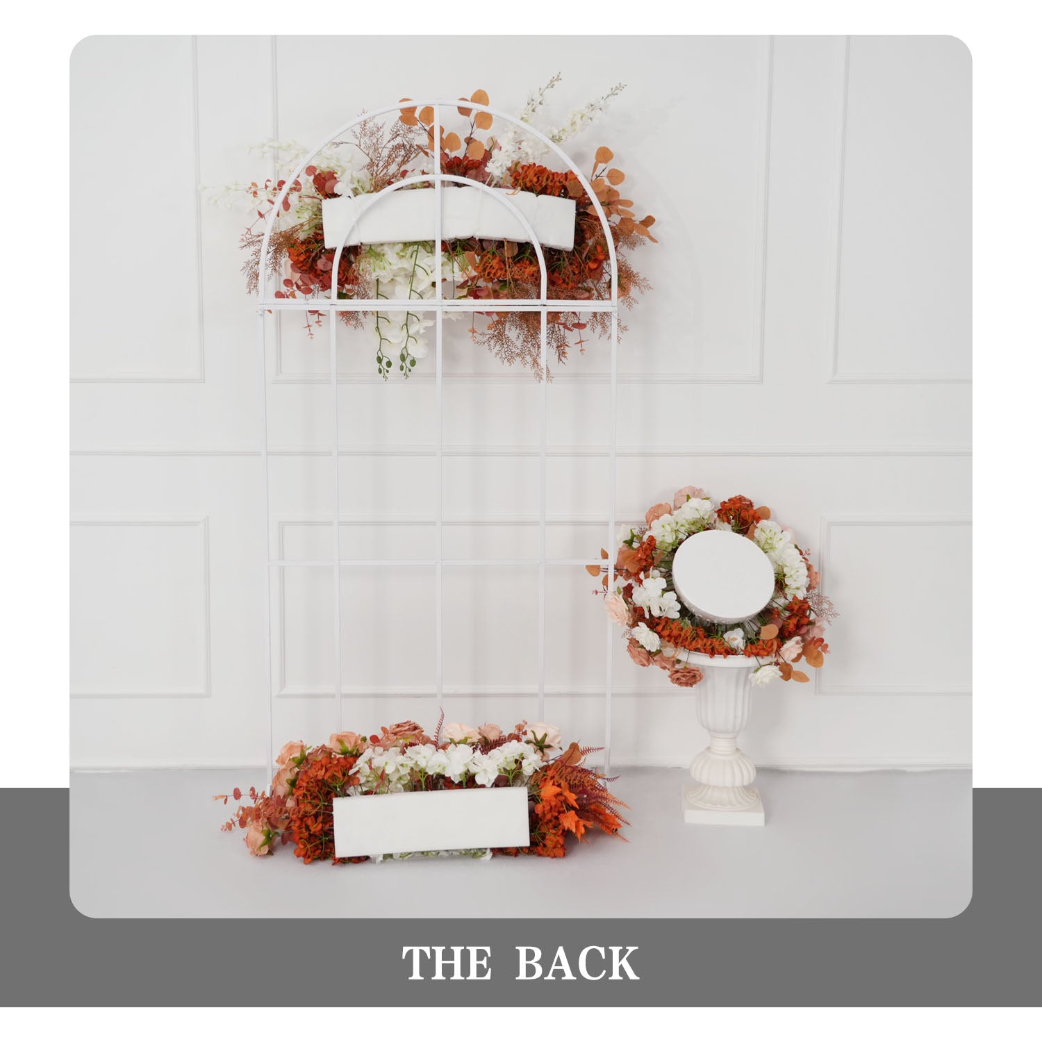 Uflower Coffee Fall Rose Hang Flower Floor Floral Wedding Party Event Props